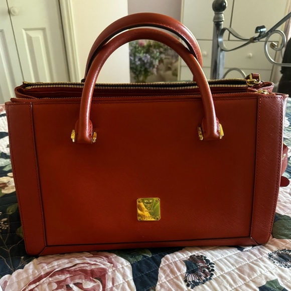 MCM Leather Satchel/ Crossbody Bag - Picture 1 of 16
